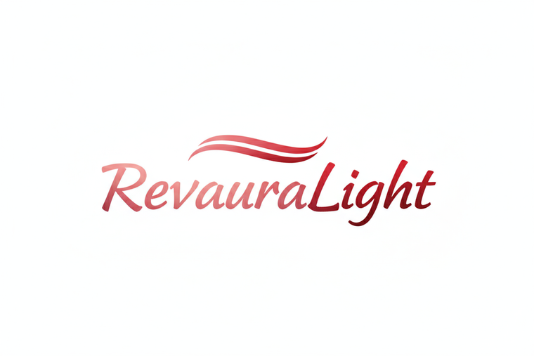RevauraLight using pink and redish lettering